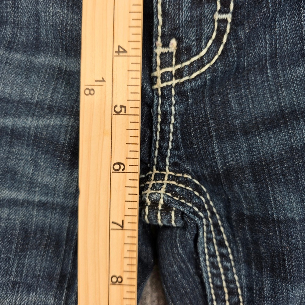 BKE Stella Bootcut Jeans Womens 25L Dark Wash Low Rise Contrast Stitch Denim - Picture 3 of 11